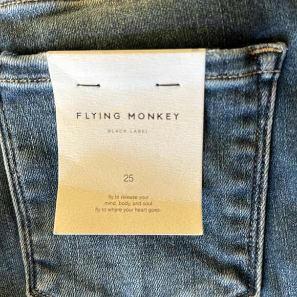 Flying Monkey Distressed Skinny Jean with Ripped Knees - Picture 10 of 10